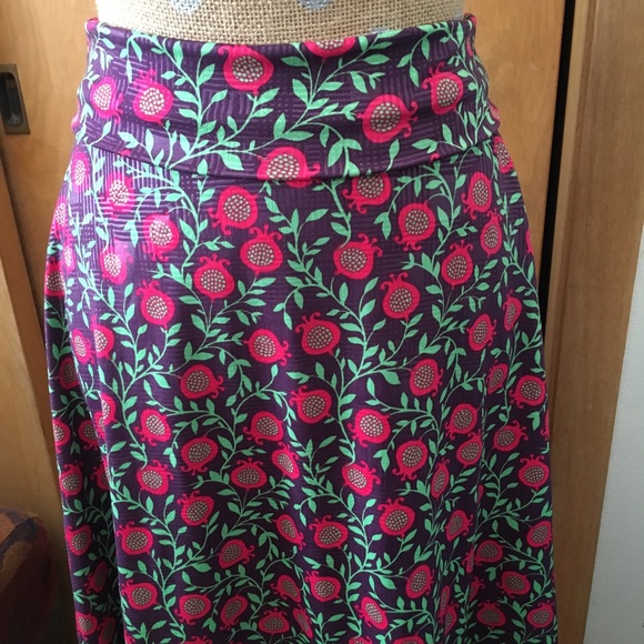 🌹3/$25🌹Slinky LulaRoe Purple&Fuchsia Azure Skirt - Picture 5 of 8